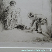 Load image into Gallery viewer, Eileen Soper Drypoint Etching The Stray Cat Signed in Pencil
