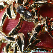 Load image into Gallery viewer, Vintage GOLD Minaudierie Bag or Purse; with Gold Casing Embellished with Diamante &amp; Pink Fabric
