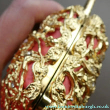 Load image into Gallery viewer, Vintage GOLD Minaudierie Bag or Purse; with Gold Casing Embellished with Diamante &amp; Pink Fabric
