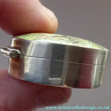 Load image into Gallery viewer, Cute Vintage Hallmarked SOLID SILVER Trinket Box. Hand-Painted Enamels on Lid Featuring an Image of a RED Squirrel
