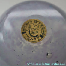 Load image into Gallery viewer, D/ Fabulous Little X ZA Shape Antique Scottish Monart Glass Bowl. With Original Paper Label on the Base
