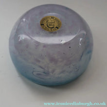 Load image into Gallery viewer, D/ Fabulous Little X ZA Shape Antique Scottish Monart Glass Bowl. With Original Paper Label on the Base
