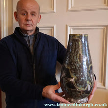 Load image into Gallery viewer, DANISH POTTERY. Large 1950s Soholm Pottery Sculpture Vase. Signed by Svend Aage Jensen. 13 1/4 inches
