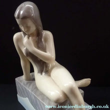 Load image into Gallery viewer, DANISH Royal Copenhagen / Bing and Grondahl Rare 1950s Figurine of The Little Mermaid (Nude on Steps)
