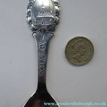 Load image into Gallery viewer, DANISH SILVER PLATE. Vintage Souvenir Caddy Spoon. Copenhagen Finial designs by Axel Prip
