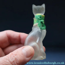 Load image into Gallery viewer, Delightful 1920s CUSSONS Miniature Cat Perfume Bottle or Flacon. 3 inches in height
