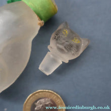 Load image into Gallery viewer, Delightful 1920s CUSSONS Miniature Cat Perfume Bottle or Flacon. 3 inches in height
