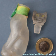 Load image into Gallery viewer, Delightful 1920s CUSSONS Miniature Cat Perfume Bottle or Flacon. 3 inches in height
