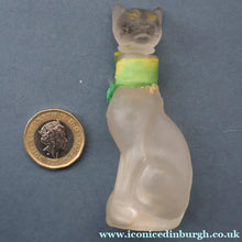 Load image into Gallery viewer, Delightful 1920s CUSSONS Miniature Cat Perfume Bottle or Flacon. 3 inches in height
