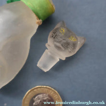 Load image into Gallery viewer, Delightful 1920s CUSSONS Miniature Cat Perfume Bottle or Flacon. 3 inches in height
