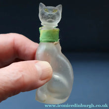 Load image into Gallery viewer, Delightful 1920s CUSSONS Miniature Cat Perfume Bottle or Flacon. 3 inches in height
