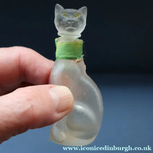 Load image into Gallery viewer, Delightful 1920s CUSSONS Miniature Cat Perfume Bottle or Flacon. 3 inches in height
