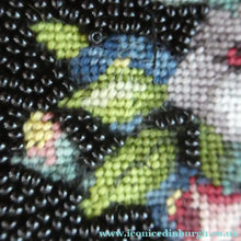 Load image into Gallery viewer, 1940s PETIT POINT &amp; GLASS BEAD Handbag or Evening Bag
