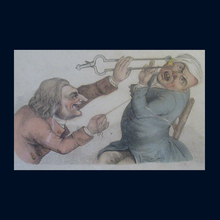 Load image into Gallery viewer, Rare GEORGIAN Antique Dental Print Entitled Anguish and Mirth. Dentist Undertaking a Tooth Extraction
