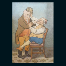 Load image into Gallery viewer, Rare GEORGIAN Antique Dental Print Entitled Easing the Tooth-Ach. After JAMES GILLRAY
