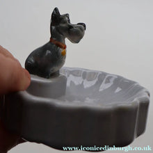 Load image into Gallery viewer, DISNEY INTEREST. Rare 1950s WADE Pin Tray with applied Wade Model of Jock (from Lady and the Tramp)
