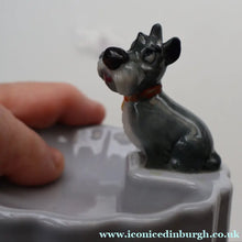 Load image into Gallery viewer, DISNEY INTEREST. Rare 1950s WADE Pin Tray with applied Wade Model of Jock (from Lady and the Tramp)
