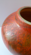 Load image into Gallery viewer, 1960s West German Ruscha Vase with Scarlet Red Thick Volcano Glaze. Model No. 8371
