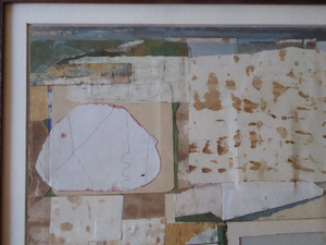 Scottish Art. Philip Reeves 1970s Abstract Collage and Mixed Media