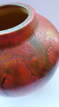 Load image into Gallery viewer, 1960s West German Ruscha Vase with Scarlet Red Thick Volcano Glaze. Model No. 8371
