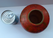 Load image into Gallery viewer, 1960s West German Ruscha Vase with Scarlet Red Thick Volcano Glaze. Model No. 8371
