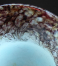 Load image into Gallery viewer, 1930s Monart Glass Vase lue with Gold Aventurine
