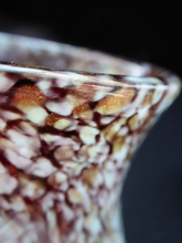 Load image into Gallery viewer, 1930s Monart Glass Vase lue with Gold Aventurine
