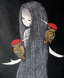 JAPANESE Woodblock Print by Kaoru Kawano