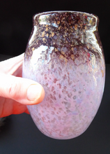 Load image into Gallery viewer, 1930s Monart Glass Vase with Gold Aventurine Flakes
