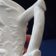 Load image into Gallery viewer, 1880S Antique Davidsons White Milk Glass Mug - Thistle Pattern
