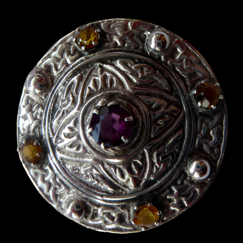 Vintage Silver Celtic Shield Brooch. Marked Silver - but most probably made by Shipton & Co, Birmingham