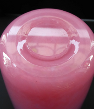 Load image into Gallery viewer, 1930s Tall Scottish Monart Glass Vase. Pink with Gold Aventurine1930s Pink MONART Glass Vase. OE VIII Shape
