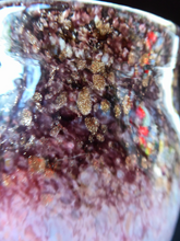 Load image into Gallery viewer, 1930s Monart Glass Vase with Gold Aventurine Flakes
