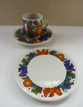 Load image into Gallery viewer, ACAPULCO Breakfast Set: TRIO. Coffee Cup, Saucer and Side Plate
