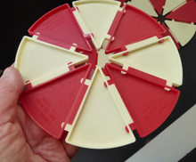Load image into Gallery viewer, Rare and Unusual 1960s Red and White Plastic Place Mats and Coasters In Christmas Box
