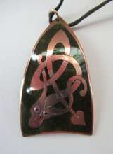 Load image into Gallery viewer, 1970s Copper and Enamel Pendant by John Leman, Scotland
