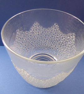 1960s Sklo Glass Vase by Frantisek Vizner Rudolfova Hut