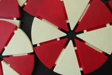Load image into Gallery viewer, Rare and Unusual 1960s Red and White Plastic Place Mats and Coasters In Christmas Box
