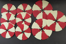 Load image into Gallery viewer, Rare and Unusual 1960s Red and White Plastic Place Mats and Coasters In Christmas Box
