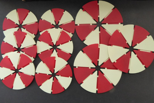 Rare and Unusual 1960s Red and White Plastic Place Mats and Coasters In Christmas Box