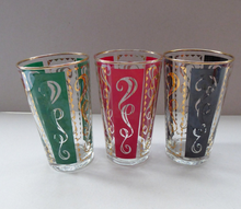 Load image into Gallery viewer, Fabulous Set of 1950s Harlequin Drinking Glasses. Six in Total in the Set
