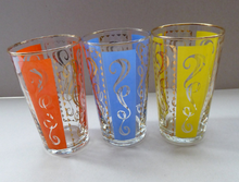 Load image into Gallery viewer, Fabulous Set of 1950s Harlequin Drinking Glasses. Six in Total in the Set
