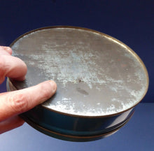 Load image into Gallery viewer, Rare Round Dutch Biscuit Tin. Unusual Art Deco Design; c 1930s
