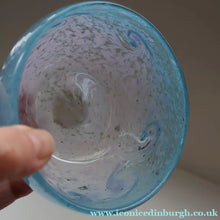 Load image into Gallery viewer, E/ Fabulous Little X ZA Shape Antique Scottish Monart Glass Bowl. With Original Paper Label on the Base 
