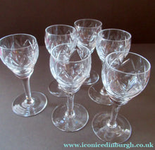 Load image into Gallery viewer, 1920s Edinburgh Crystal Liqueur Glasses
