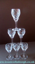 Load image into Gallery viewer, 1920s Edinburgh Crystal Liqueur Glasses
