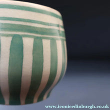 Load image into Gallery viewer, Early 1920s Poole "PORTUGUESE STRIPE" Pot. Carter, Stabler and Adams Mark
