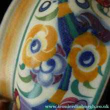 Load image into Gallery viewer, 1930s Art Deco Truda Carter Fuchsia Pattern Shallow Bowl
