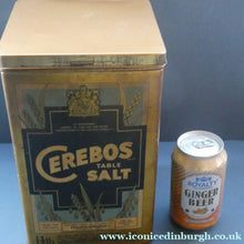 Load image into Gallery viewer, Vintage Early 1950s HUGE Cerebos Salt Storage Tin. 14 lbs Size (Height 10 Inches)
