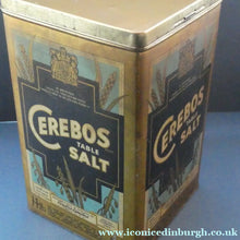 Load image into Gallery viewer, Vintage Early 1950s HUGE Cerebos Salt Storage Tin. 14 lbs Size (Height 10 Inches)
